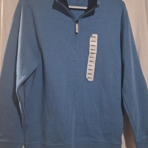 Lands' End Men's Zip-Up Sweater in Blue